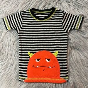 Striped Monster Kids Pj top